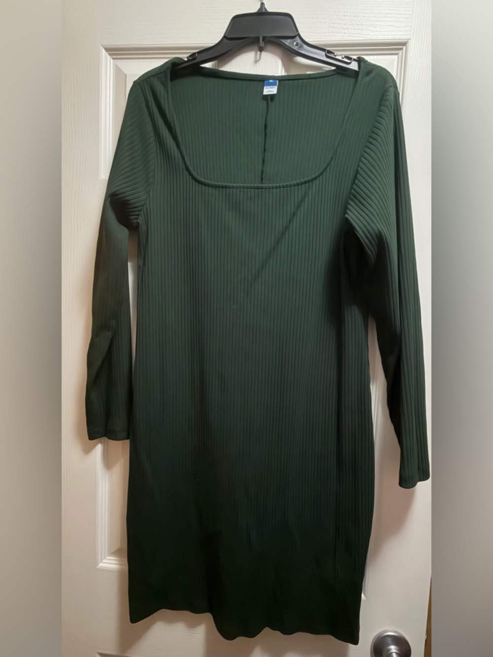 NWOT Old Navy Dark Green Ribbed Long Sleeve Dress